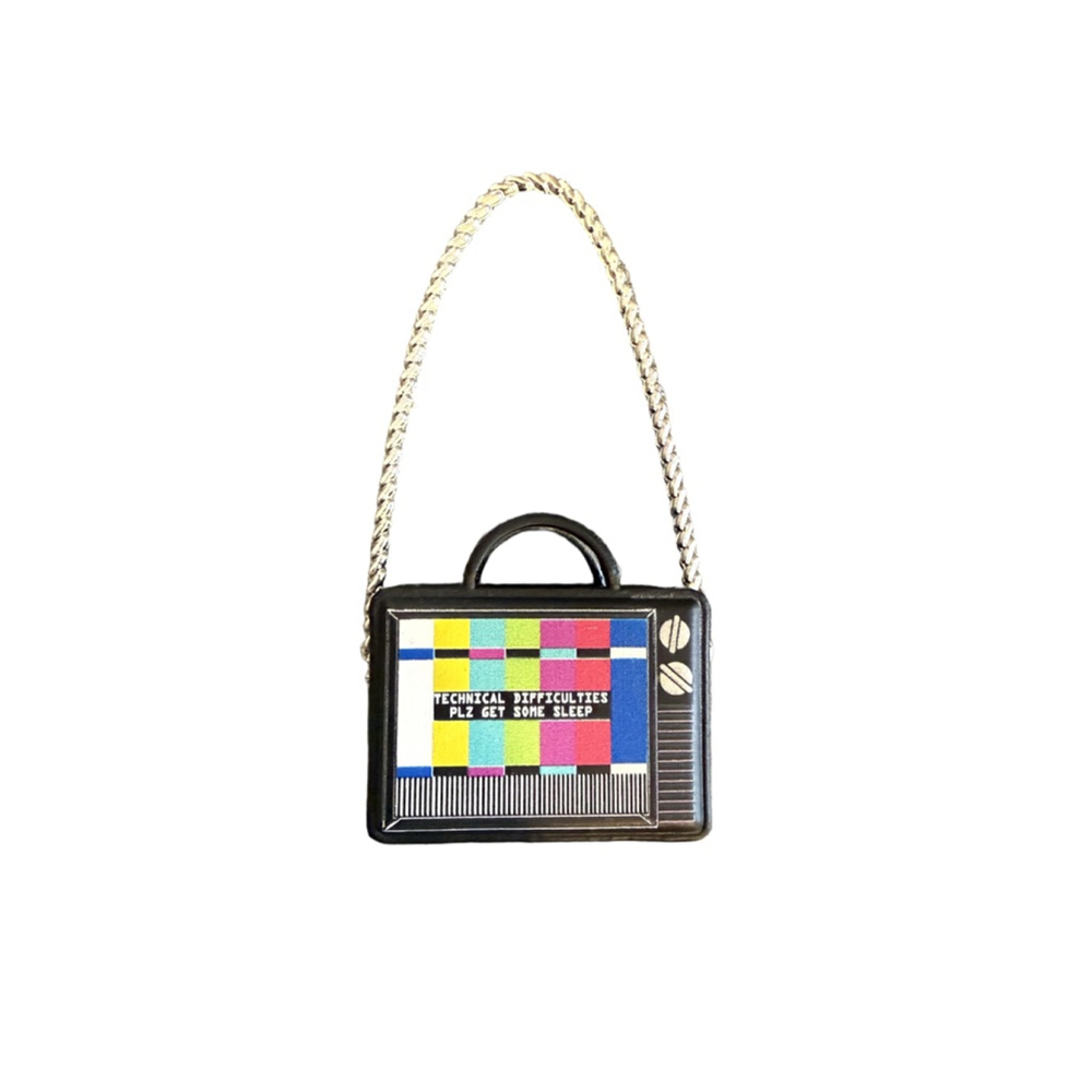 Lol Omg Doll Accessory Chillax Av Tv Striped Black Purse Hand Bag replacement
